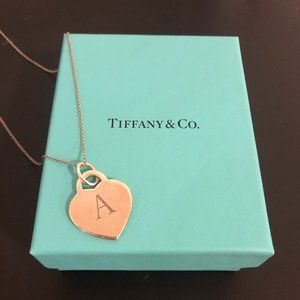 Tiffany & Co. | Heart Tag Letter "A" Charm + 16 in